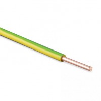 Провод силовой ПуВ 1х1,0 ГОСТ (зелено-желтый, РЭК-Pryamian) ПуВ1х1,0(З-Ж,ГОСТ,Prys) фото