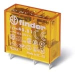 Finder Миниатюрные PCB-реле, выводы с шагом 3.5мм, Контакты AgNi, 1CO 10A, катушка DC 403190240000 фото
