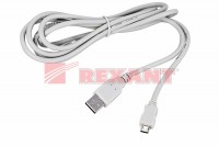 Шнур micro USB (male) - USB-A (male) 3M Rexant 18-1166 фото