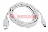 Шнур mini USB (male) - USB-A (male) 1.8M Rexant 18-1134 фото