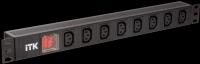 IEK  ITK PDU 8 розеток C13, с LED выкл, 1U, вх. C14, без шнура PH12-8C133 фото