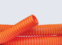 DKC Труба ПНД гибкая гофр. д.50мм, лёгкая с протяжкой, 15м, цвет оранжевый 71950 фото