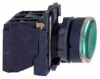 Schneider Electric XB5 Кнопка зеленая с подсветкой 24В 22мм XB5AW33B5 фото