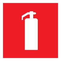 Табличка ПВХ знак пожарной безопасности «Огнетушитель» 200х200 мм Rexant 56-0051-2 фото