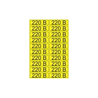Наклейка знак электробезопасности «220 В» 15х50 мм (20 шт на листе) Rexant 56-0007-1 фото