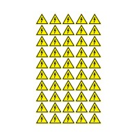 Наклейка знак электробезопасности «Опасность поражения электротоком» 25х25х25 мм 100 шт. Rexant 56-0006-1 фото