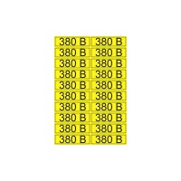 Наклейка знак электробезопасности «380 В» 15х50 мм (20шт на листе) Rexant 56-0008-1 фото