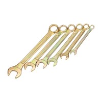 Набор ключей комбинированных (8, 10, 12, 13, 14, 17 мм), 6 шт., желтый цинк Rexant 12-5841-2 фото