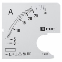 EKF Шкала сменная для A721 25/5А-1,5 PROxima s-a721-25 фото