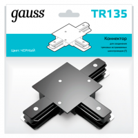 Gauss Коннектор для встраиваемых трековых шинопроводов (T) черный TR135 фото