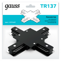 Gauss Коннектор для встраиваемых трековых шинопроводов (+) черный TR137 фото