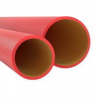 DKC Двустенная труба ПНД жесткая для кабельной канализации д.160мм, SN6, 770Н,  6м, цвет красный 160916-6K фото