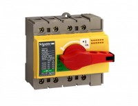 Schneider Electric Compact INS/INV Выключатель-разъединитель INS40 4P красная рукоятка/желтая панель 28917 фото