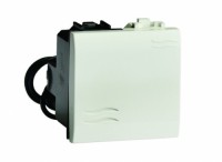 DKC Выключатель типа кнопка с подсветкой, черный, 2мод. 77022NL фото
