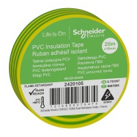 Schneider Electric OptiLine 45 Желто-зеленая Изолента ПВХ 19ммх20м 2420105 фото