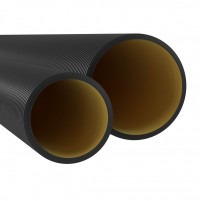 DKC Двустенная труба ПНД жесткая для кабельной канализации д.125мм, SN10, 980Н, 6м, цвет черный 160912A фото