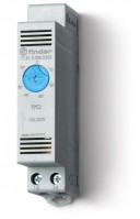 Finder Щитовой термостат для включения охлаждения_ диапазон температур 0…+60°C_ 1NO 10A_ модульный, ширина 17.5мм_ степень защиты IP20 7T8100002303 фото