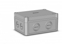 Hegel Коробка приборная светло-серая полистирол, низк крышка, 4 ввода, пустая, внутр разм 144x104x65 мм, IP65 КР2801-110 фото