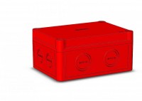 Hegel Коробка приборная поликарбонат, красная, низк крышка, 4 ввода, монтаж пластина, внутр разм 144х104х65 мм, IP65 КР2801-741 фото