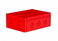 Hegel Коробка приборная поликарбонат, красная, низк крышка, 4-6 вводов, DIN-рейка, внутр разм 184х134х65 мм, IP65 КР2802-743 фото