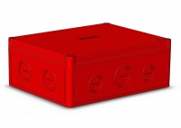 Hegel Коробка приборная АБС-пластик, красная, низк крышка, 4-6 вводов, пустая, внутр разм 230х180х85 мм, IP65 КР2803-440 фото