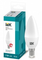 IEK Лампа светодиодная ECO C35 свеча 9Вт 230В 4000К E14 LLE-C35-9-230-40-E14 фото