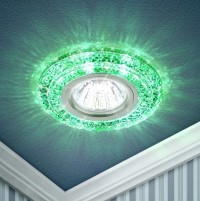 ЭРА DK LD3 SL/WH+GR Светильник декор cо светодиодной подсветкой( белый+зеленый), прозрачный Б0019204 фото