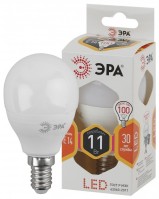 ЭРА LED P45-11W-827-E14 Лампа (диод, шар, 11Вт, тепл, E14) Б0032986 фото