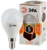 ЭРА LED P45-5W-827-E14 (диод, шар, 5Вт, тепл, E14) Б0028485 фото