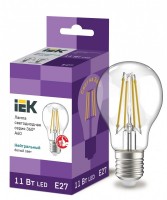 IEK Лампа LED A60 шар прозрачный 11Вт 230В 4000К E27 серия 360° LLF-A60-11-230-40-E27-CL фото