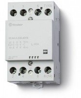 Finder Модульный контактор; 4NO 40А; контакты AgSnO2; катушка 24В АС/DC; ширина 53.5мм; степень защиты IP20; опции: мех.индикатор 224400244310 фото