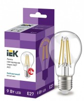 IEK Лампа LED A60 шар прозрачный 9Вт 230В 4000К E27 серия 360° LLF-A60-9-230-40-E27-CL фото
