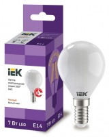 IEK Лампа LED G45 шар матовый 7Вт 230В 4000К E14 серия 360° LLF-G45-7-230-40-E14-FR фото