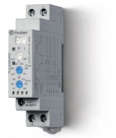 Finder Контрольное реле для 1-фазных сетей; пониженное/повышенное напряжение, настраиваемые диапазоны; выход 1CO 10А; модульное, ширина 17.5мм; степен 701182302022 фото