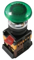 EKF PROxima Кнопка AELA-22 зеленая с подсветкой NO+NC 220В Грибок pbn-aela-1g-220 фото