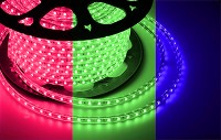 REXANT LED лента 220 В, 13х8 мм, IP67, SMD 5050, 60 LED/m, цвет свечения RGB 142-109 фото