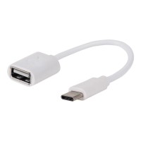USB кабель OTG Type C на USB шнур 0.15M белый Rexant 18-1180 фото