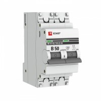 EKF Автоматический выключатель 2P 50А (В) 4,5kA ВА 47-63 PROxima mcb4763-2-50B-pro фото