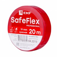 EKF PROxima Изолента ПВХ красная 19мм 20м серии SafeFlex plc-iz-sf-r фото