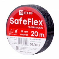 EKF PROxima Изолента ПВХ черная 19мм 20м серии SafeFlex plc-iz-sf-b фото