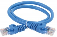 IEK ITK Коммутационный шнур кат. 6 UTP PVC 5м синий PC03-C6U-5M фото