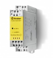 Finder Модульное электромеханическое реле безопасности (реле с принудительным управлением контактами); 2NO+1NC+1 AUX(доп.контакт) 6A; контакты AgSnO2; 7S4390240211 фото