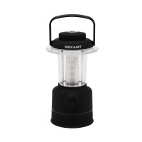 REXANT Кемпинговый фонарь с компасом, противоскользящий пластик «черный вельвет», складная петля для подвеса, регулировка яркости, 3 х ААA 75-722 фото