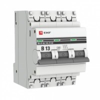 EKF PROxima ВА 47-63 Автоматический выключатель  (B) 3P 13А 4,5kA mcb4763-3-13B-pro фото