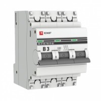 EKF PROxima ВА 47-63 Автоматический выключатель  (B) 3P 3А 4,5kA mcb4763-3-03B-pro фото
