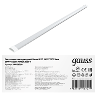 Gauss Светильник линейный WLF-1 50W 4500lm 4000K 185-265V IP20 1492*75*25мм алюминий LED 144126250 фото