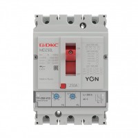 DKC YON pro Автоматический выключатель MD250L-TM020 3P 20А 25kA Ir 0.7…1xIn MD250L-TM020 фото