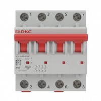 DKC YON pro Автоматический выключатель модульный MD63 4P 6А B 10kA MD63-4B6-10 фото