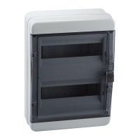 КЭАЗ Корпус пластиковый Навесной OptiBox P-BNK-3-24-IP65 Прозрачная черная дверь 117970 фото