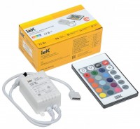 IEK Контроллер с ПДУ ИК RGB 3 канала 12В 2А 72Вт LSC1-RGB-072-IR-20-12-W фото